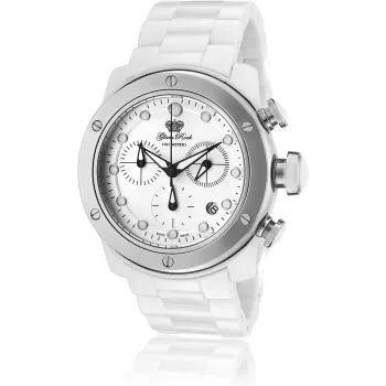 Relógio de mulher Glam Rock GR50100 analógico de quartzo 42 mm mostrador preto pulseira de couro
