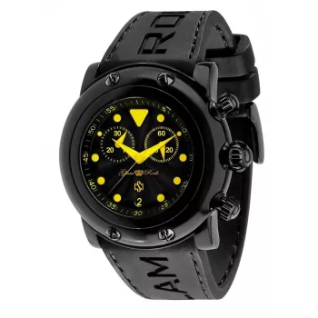 Relógio cronógrafo de mulher GLAM ROCK GR61112 46 mm silicone preto