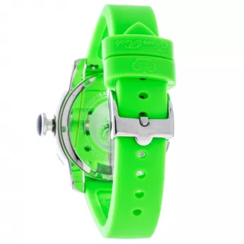 Relógio GLAM ROCK mulher Miami Beach cronógrafo GR32038 - caixa de aço inoxidável 44mm, bracelete de silicone branca, quartzo suíço