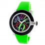 GLAM ROCK cronógrafo de senhora de quartzo suíço Miami Beach GR32038 - 44mm caixa de aço inoxidável, bracelete de silicone branca