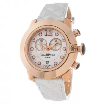 Relógio de mulher GLAM ROCK quartzo GR32166R 44 mm pulseira de silicone branca