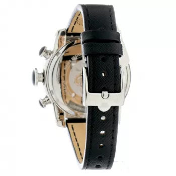 Relógio de mulher GLAM ROCK suíço de quartzo GR32118 44mm pele preta