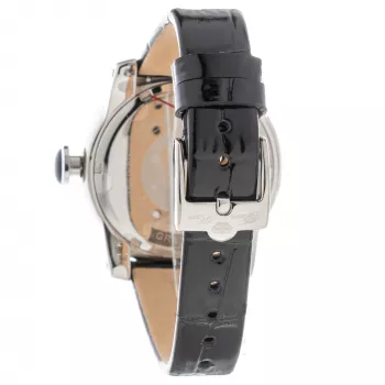 GLAM ROCK relógio de mulher GR32018-BB (44mm) - quartzo suíço, luneta de cerâmica preta, bracelete de silicone