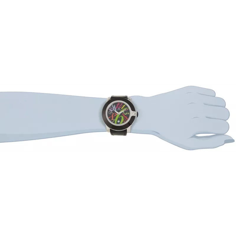 Relógio de senhora GLAM ROCK GR32018 Miami Collection 44mm quartzo suíço aço inoxidável pele preta