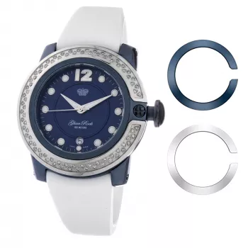 Relógio de mulher GLAM ROCK GR32049D 44mm aço inoxidável cronógrafo de quartzo suíço