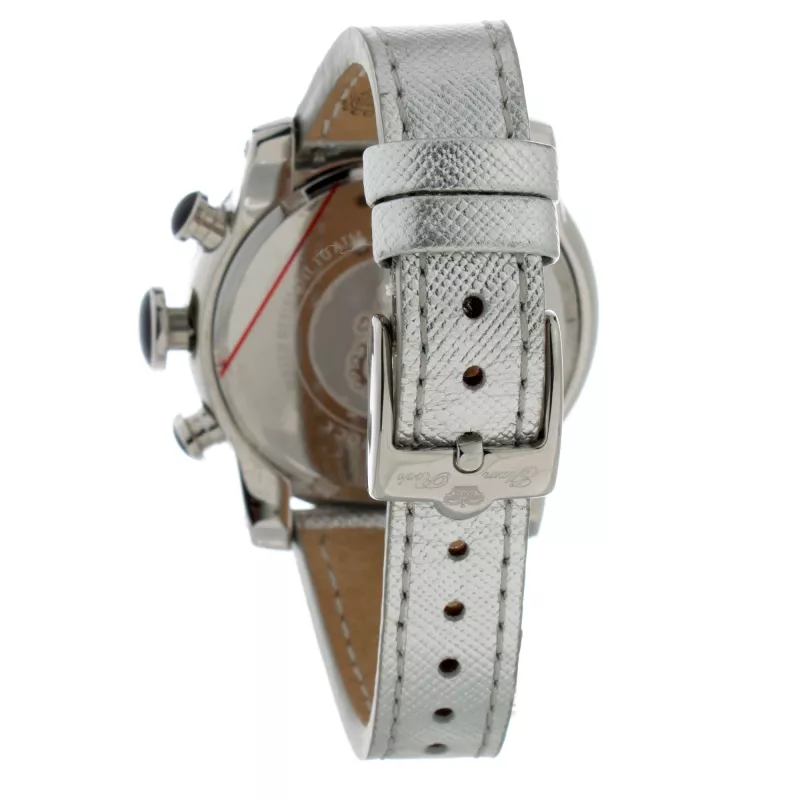 GLAM ROCK relógio de senhora de quartzo suíço GR32116 (44mm) – aço inoxidável, bracelete de silicone preta