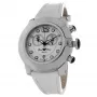 GLAM ROCK relógio de senhora de quartzo suíço GR32153 44mm mostrador branco em madrepérola bracelete de pele branca