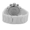 GLAM ROCK relógio de senhora de quartzo suíço GR50116D (42mm) - mostrador branco em madrepérola, bracelete de silicone branca