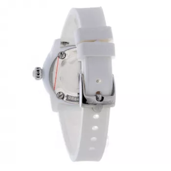 Relógio de mulher GLAM ROCK GR64005 (40mm) - quartzo suíço, luneta de cerâmica branca, bracelete de silicone