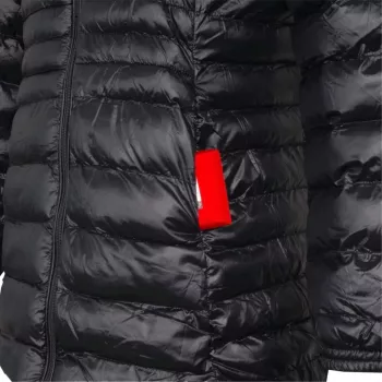 Glovii GTFBL casaco softshell aquecido para mulher com aquecimento em fibra de carbono, 3 modos, bateria recarregável, preto