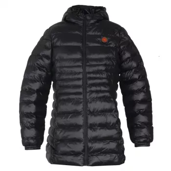 Glovii GTFBL casaco softshell aquecido para mulher com aquecimento em fibra de carbono, 3 modos, bateria recarregável, preto