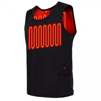 GLOVII GV2XL Colete aquecido - unissexo, elástico, alimentado por USB, 5 zonas de aquecimento, 3 níveis de aquecimento, preto, S-2XL
