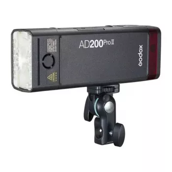 Godox AD200Pro II kit de flash de mão com Bare Bulb & Fresnel Head, 200Ws, TTL/HSS, sistema X de 2,4GHz