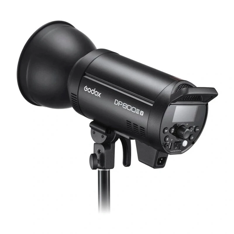 Flash de estúdio GODOX DP800IIIV 800Ws com sistema 2,4G Wireless X, encaixe Bowens, luz de modelação de 150W