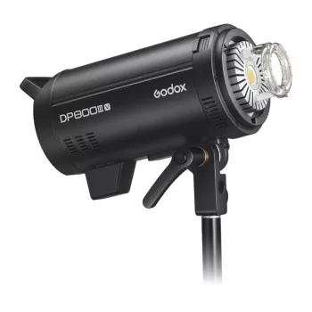 Flash de estúdio GODOX DP800IIIV 800Ws com sistema 2,4G Wireless X, encaixe Bowens, luz de modelação de 150W