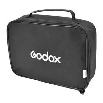Godox SFUV5050 softbox quadrada dobrável 50x50cm com suporte tipo S, interior prateado, difusores removíveis e bolsa de transporte