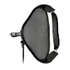 Godox SFUV5050 softbox quadrada dobrável 50x50cm com suporte tipo S, interior prateado, difusores removíveis e bolsa de transporte