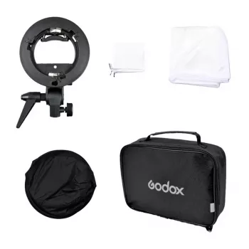Godox SFUV6060 suporte S-Type para speedlite com softbox 60x60 cm e saco de transporte kit