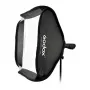 Godox SFUV6060 suporte S-Type para speedlite com softbox 60x60 cm e saco de transporte kit