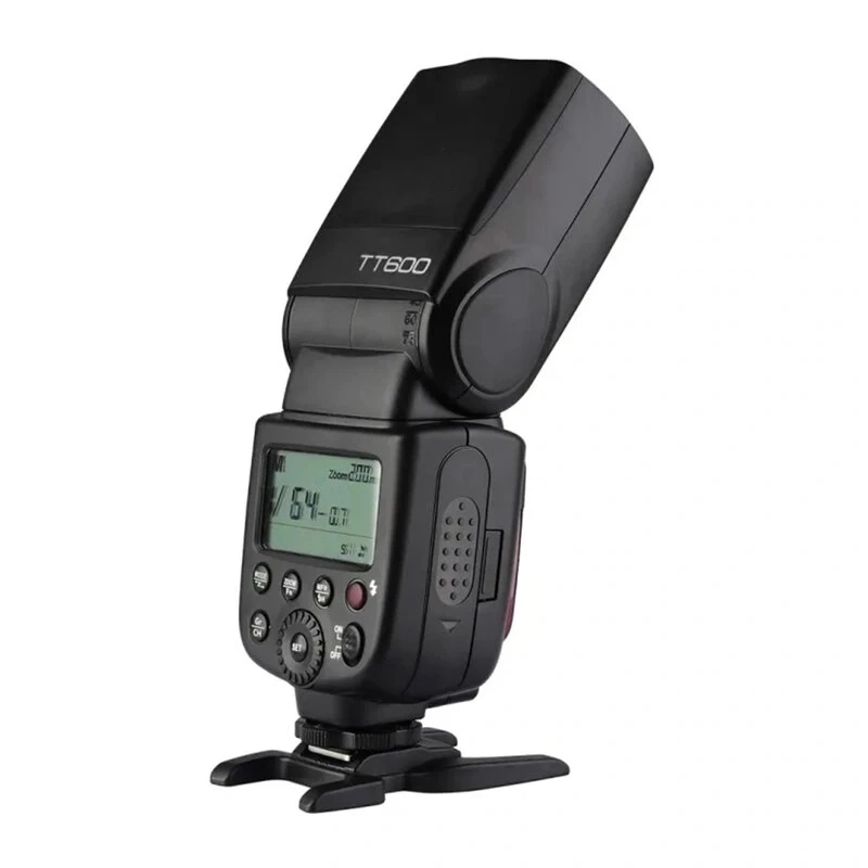 Flash para câmara Godox TT600 com sistema 2,4G Wireless X, GN60, HSS até 1/8000s, modo manual e multi