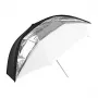 Godox UB-006-33 guarda-chuva de fotografia dual duty - 33 polegadas guarda-chuva translúcido shoot-through em nylon branco com estrutura metálica