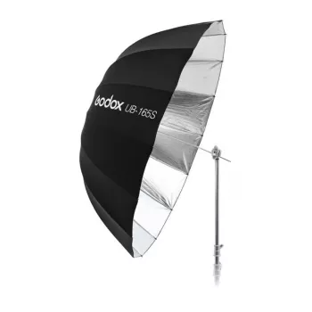 Godox UB-165S guarda-chuva parabólico profundo prateado de 165cm