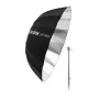 Godox UB-165S guarda-chuva parabólico profundo prateado de 165cm
