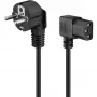 Goobay 51320 Cabo de alimentação, ficha Schuko (angular) para conector fêmea IEC C13, preto, 5 m