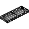 Suporte de pilhas passivo Goobay BH AA 10xL para 10 pilhas AA, ligação em série, saída de 15V, preto 11986