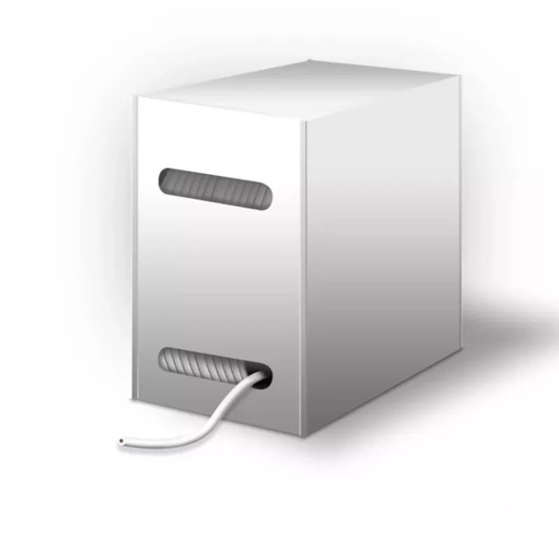 Cabo de rede Goobay Cat 6a U/UTP, 305 m, cobre maciço, AWG 23, LSZH, azul (96097)