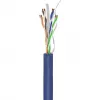 Cabo de rede Goobay Cat 6a U/UTP, 305 m, cobre maciço, AWG 23, LSZH, azul (96097)