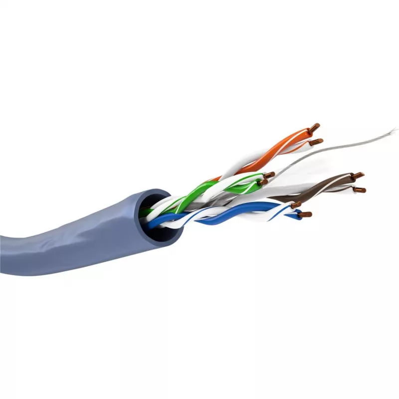 Cabo de rede Goobay CAT 6a U/UTP 50 m azul - cobre maciço, AWG 23/1, LSZH (96092)