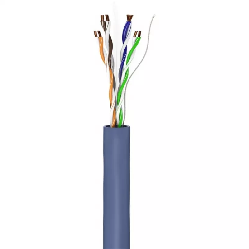 Cabo de rede Goobay CAT 6a U/UTP 50 m azul - cobre maciço, AWG 23/1, LSZH (96092)