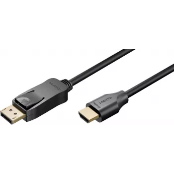 Cabo Goobay DisplayPort para HDMI 1,8 m 4K UHD preto 80527
