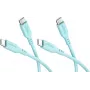 Goobay Conjunto 2x cabo de silicone USB-C, 1,5 m, turquesa (81248)