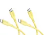 Goobay Conjunto 2x cabo de silicone USB-C, 1,5 m, amarelo (81243)