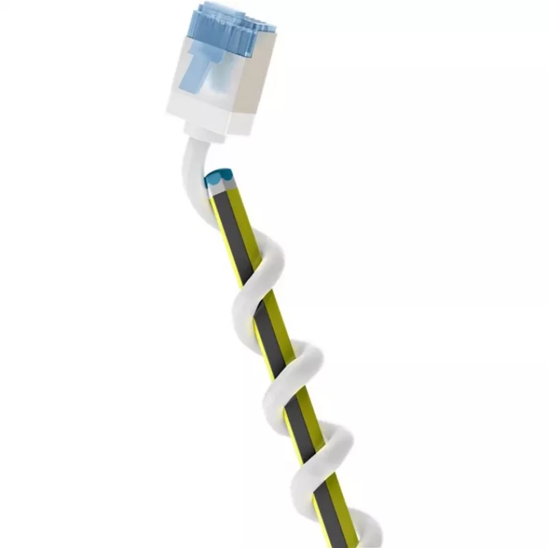 Cabo de rede Cat.6a Slim ultraflexível GOOBAY, U/FTP, branco, 3 m, fichas extra curtas