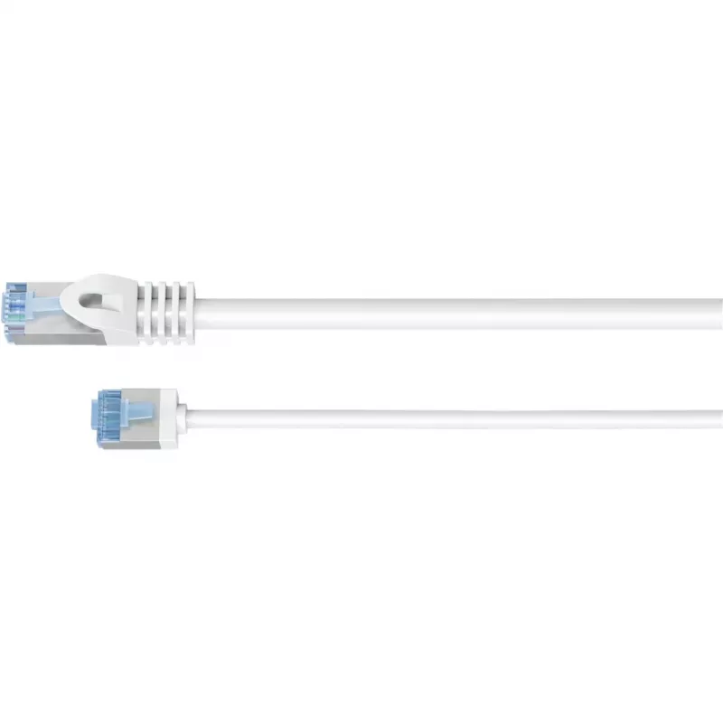 GOOBAY Cabo de Rede Slim Cat.6a Ultra-Flexível U/FTP, Branco, 5 m, Fichas Extra Curtas