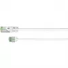 Cabo de rede U/FTP Slim ultraflexível CAT 8.1 Goobay, 0,5 m, branco, conectores extra curtos, 40 Gbps 74359