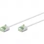 Cabo de rede U/FTP Slim ultraflexível CAT 8.1 Goobay, 0,5 m, branco, conectores extra curtos, 40 Gbps 74359