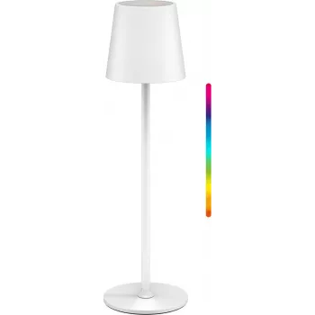 Goobay Candeeiro de mesa LED sem fios, tamanho M, 38 cm, RGBW, branco (76568)