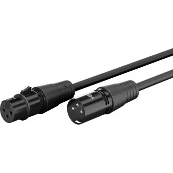 Goobay Cabo de áudio XLR 10 m, ficha para conector fêmea, preto 80042