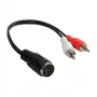Good Connections Adaptador de áudio conector fêmea DIN de 5 pinos para 2 fichas RCA - 0,2 m