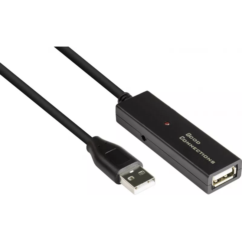 Good Connections GC-M0134 Cabo de extensão USB 2.0 20 m Preto com amplificador de sinal