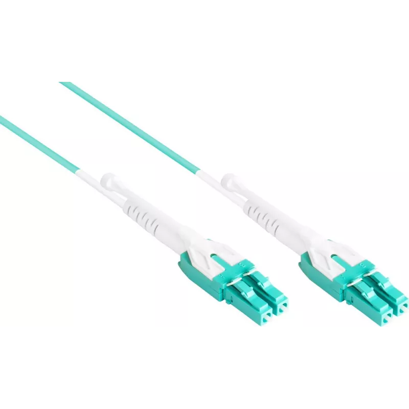 Good Connections cabo de rede de fibra ótica OM3 duplex LC/LC Uniboot, 50/125µm, LSZH, aqua, 5m LW-U805LC3