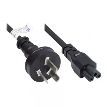 Good Connections P8005-S018 Cabo de Alimentação, 1,8 m, Tipo I para IEC C5, 250 V/2,5 A, Preto