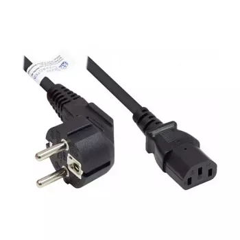 Good Connections Cabo de alimentação Schuko para IEC C13, ficha angular, 1,5 m, preto
