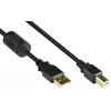 Good Connections Cabo USB 2.0 A para B com núcleo de ferrite, dourado, preto, 1m
