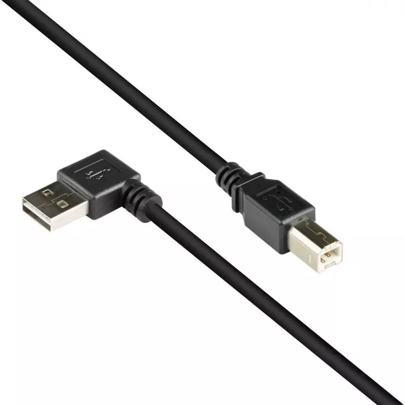 Good Connections Cabo USB 2.0 Type-A angular para Type-B - Preto - 0,5 m