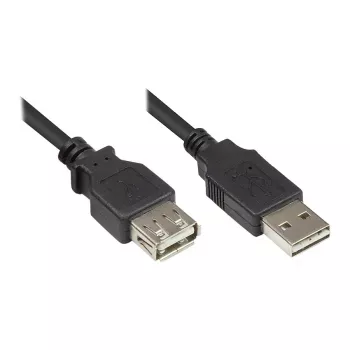 Good Connections cabo de extensão USB 2.0 EASY ficha A macho para fêmea A, preto, 0,5 m
